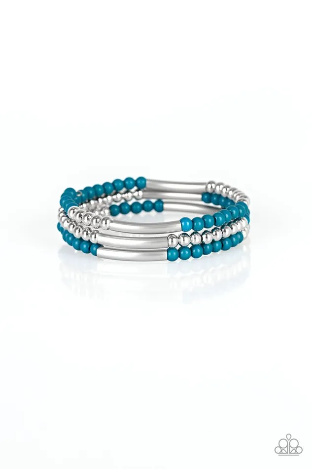 Paparazzi Jewelry Bracelets Paparazzi Bracelet Tourist Trap Blue Paparazzi Jewelry Bracelets Paparazzi Bracelet Tourist Trap Blue