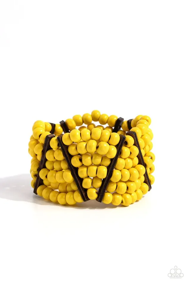 Paparazzi Jewelry Bracelets Paparazzi Bracelet Way Off TROPIC Yellow Paparazzi Jewelry Bracelets Paparazzi Bracelet Way Off TROPIC Yellow