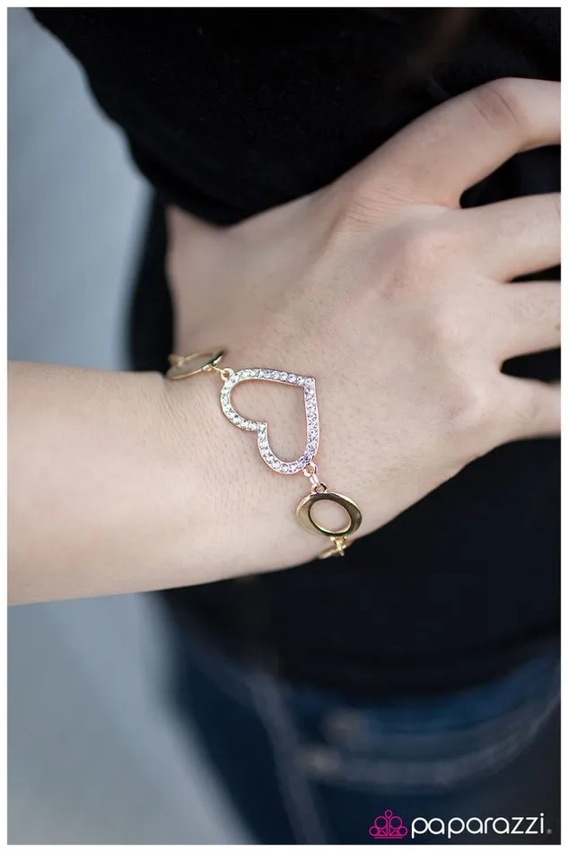 Paparazzi Jewelry Bracelets Paparazzi Bracelet Wearing My Heart on My Sleeve Gold Paparazzi Jewelry Bracelets Paparazzi Bracelet Wearing My Heart on My Sleeve Gold