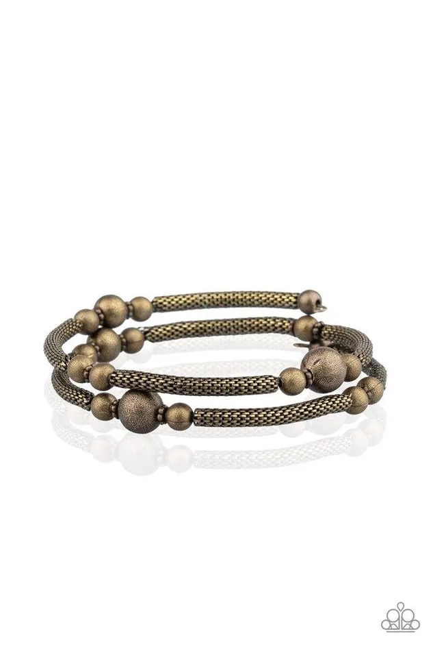 Paparazzi Jewelry Bracelets Paparazzi Bracelet West End Wraparound Brass