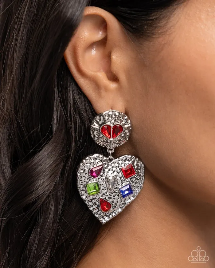 Paparazzi Jewelry Earrings Paparazzi Earring Antiqued Allure Red