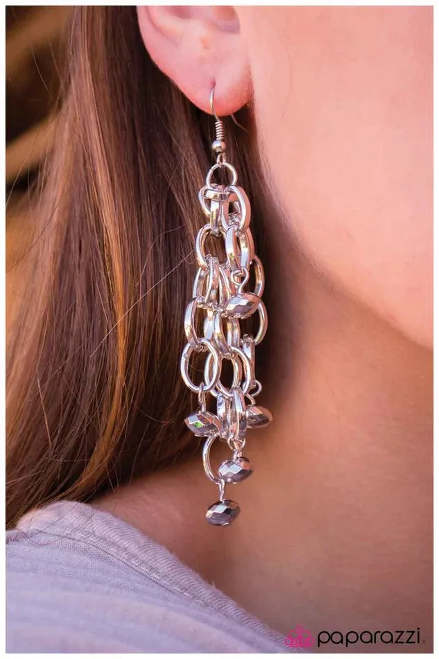 Paparazzi Jewelry Earrings Paparazzi Earring Center Of Attention Silver