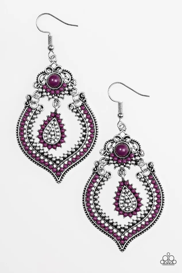 Paparazzi Jewelry Earrings Paparazzi Earring Congo Cadence Purple