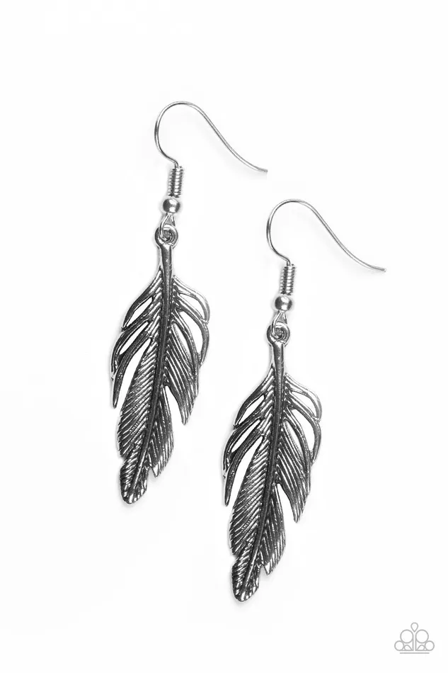 Paparazzi Jewelry Earrings Paparazzi Earring Gleaming Glider Silver