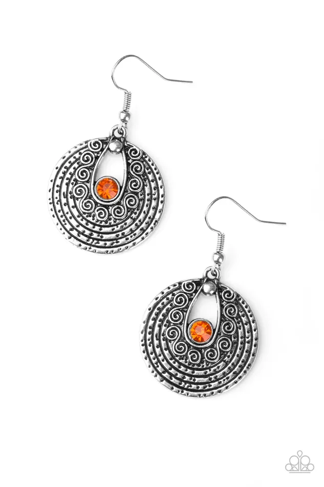 Paparazzi Jewelry Earrings Paparazzi Earring Majestically Mayan Orange