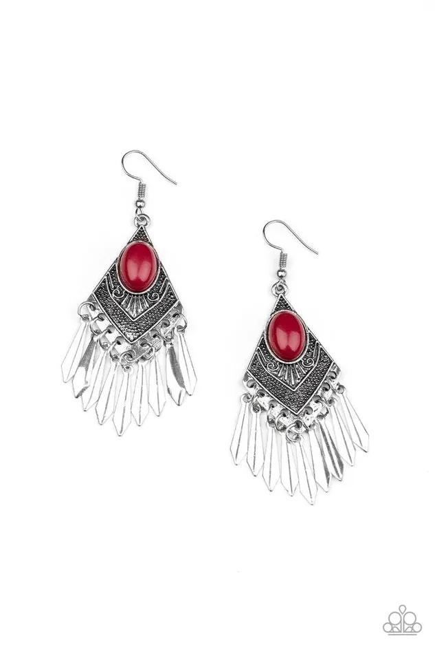 Paparazzi Jewelry Earrings Paparazzi Earring Mostly MonteZUMBA Red