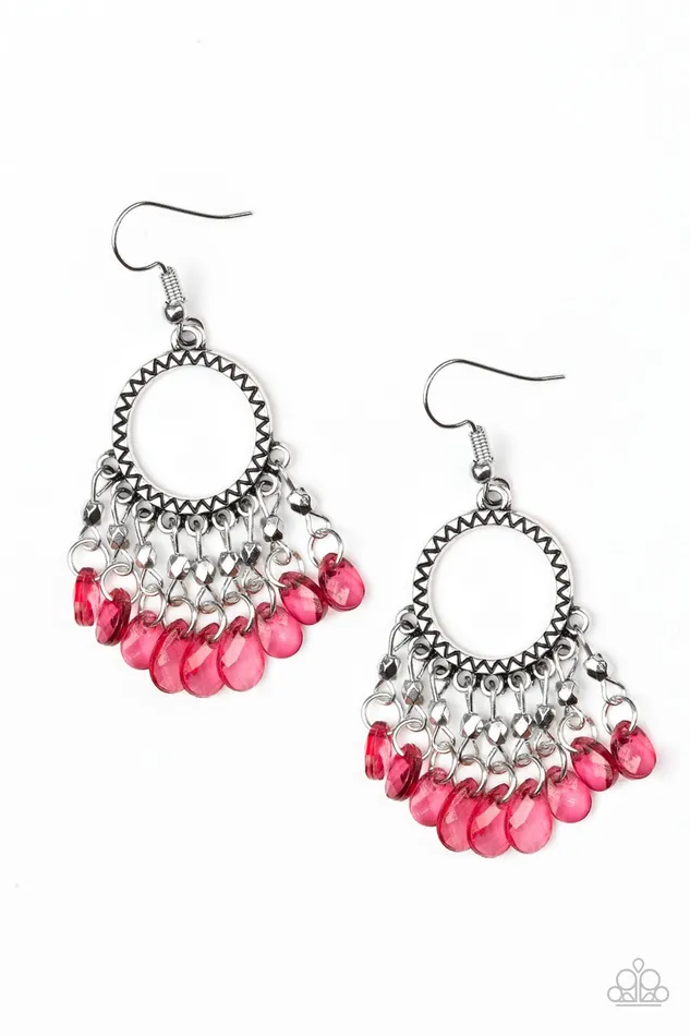 Paparazzi Jewelry Earrings Paparazzi Earring Paradise Palace Red