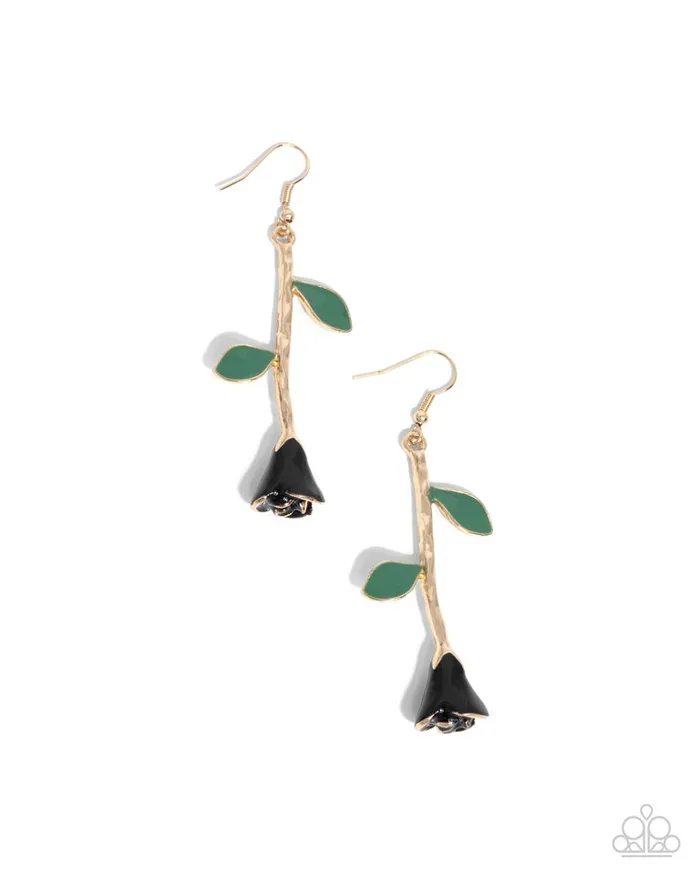 Paparazzi Jewelry Earrings Paparazzi Earring Rose Reality Black Paparazzi Jewelry Earrings Paparazzi Earring Rose Reality Black