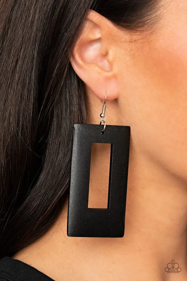 Paparazzi Jewelry Earrings Paparazzi Earring Totally Framed Black