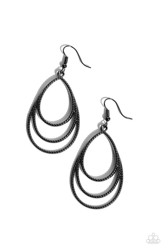Paparazzi Jewelry Earrings Paparazzi Earring Trendy TIERDrops Black Paparazzi Jewelry Earrings Paparazzi Earring Trendy TIERDrops Black