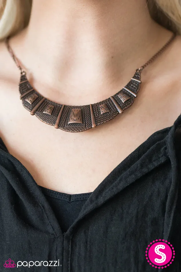 Paparazzi Jewelry Necklaces Paparazzi Necklace Adventure Queen Copper