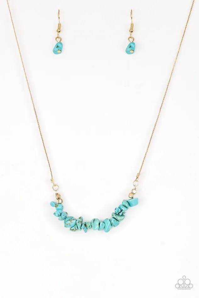 Paparazzi Jewelry Necklaces Paparazzi Necklace Back To Nature Blue