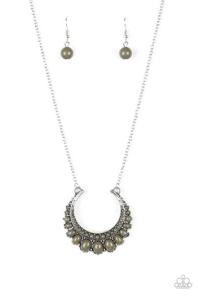 Paparazzi Jewelry Necklaces Paparazzi Necklace Count To ZEN Green Paparazzi Jewelry Necklaces Paparazzi Necklace Count To ZEN Green