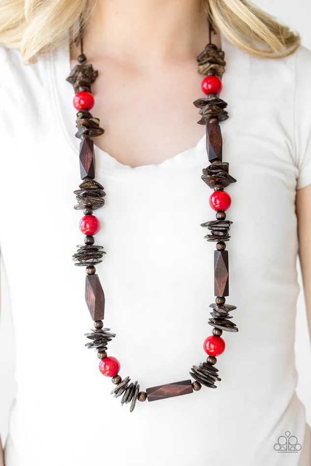 Paparazzi Jewelry Necklaces Paparazzi Necklace Cozumel Coast Red