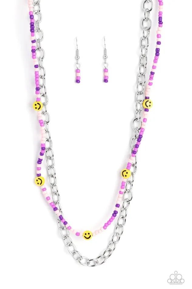 Paparazzi Jewelry Necklaces Paparazzi Necklace Happy Looks Good on You Purple Paparazzi Jewelry Necklaces Paparazzi Necklace Happy Looks Good on You Purple