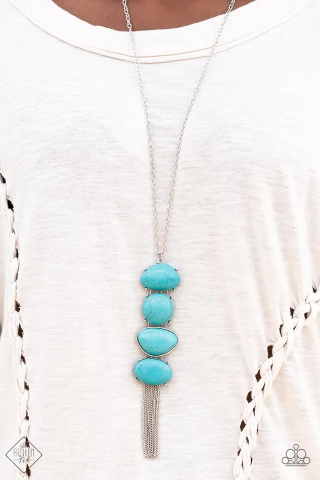Paparazzi Jewelry Necklaces Paparazzi Necklace Hidden Lagoon Blue