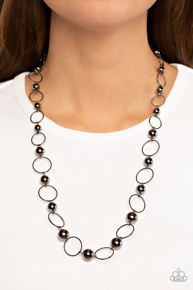 Paparazzi Jewelry Necklaces Paparazzi Necklace Metro Milestone Black