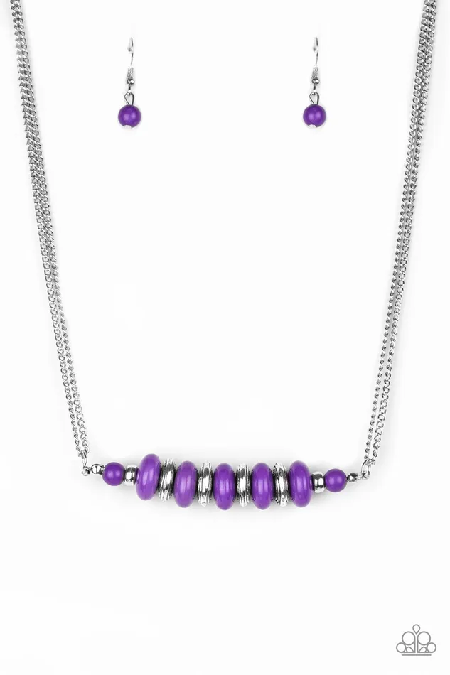 Paparazzi Jewelry Necklaces Paparazzi Necklace On Mountain Time Purple