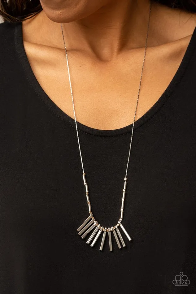 Paparazzi Jewelry Necklaces Paparazzi Necklace Rustic Hot Rod Silver
