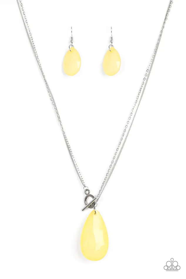Paparazzi Jewelry Necklaces Paparazzi Necklace Spring Storm Yellow