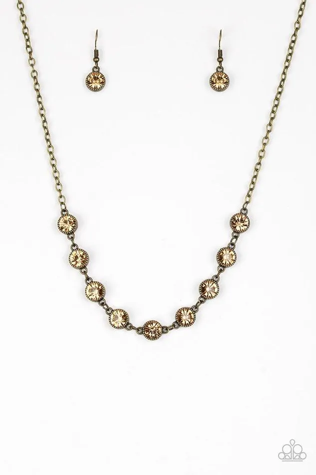 Paparazzi Jewelry Necklaces Paparazzi Necklace Starlit Socials Brass