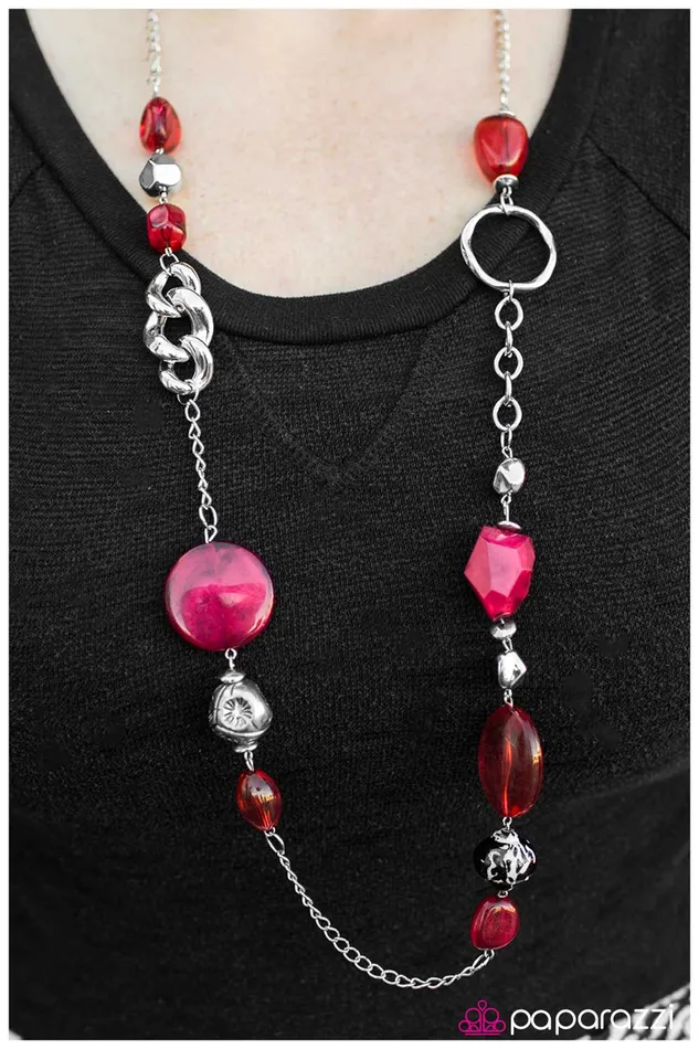 Paparazzi Jewelry Necklaces Paparazzi Necklace Sucker Punch Red