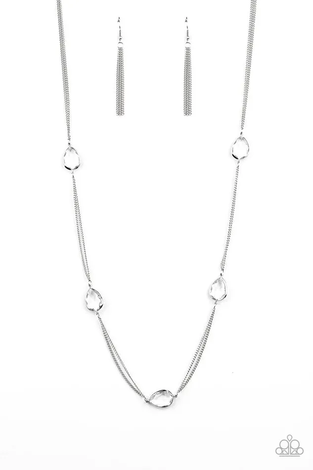 Paparazzi Jewelry Necklaces Paparazzi Necklace Teardrop Timelessness White Paparazzi Jewelry Necklaces Paparazzi Necklace Teardrop Timelessness White