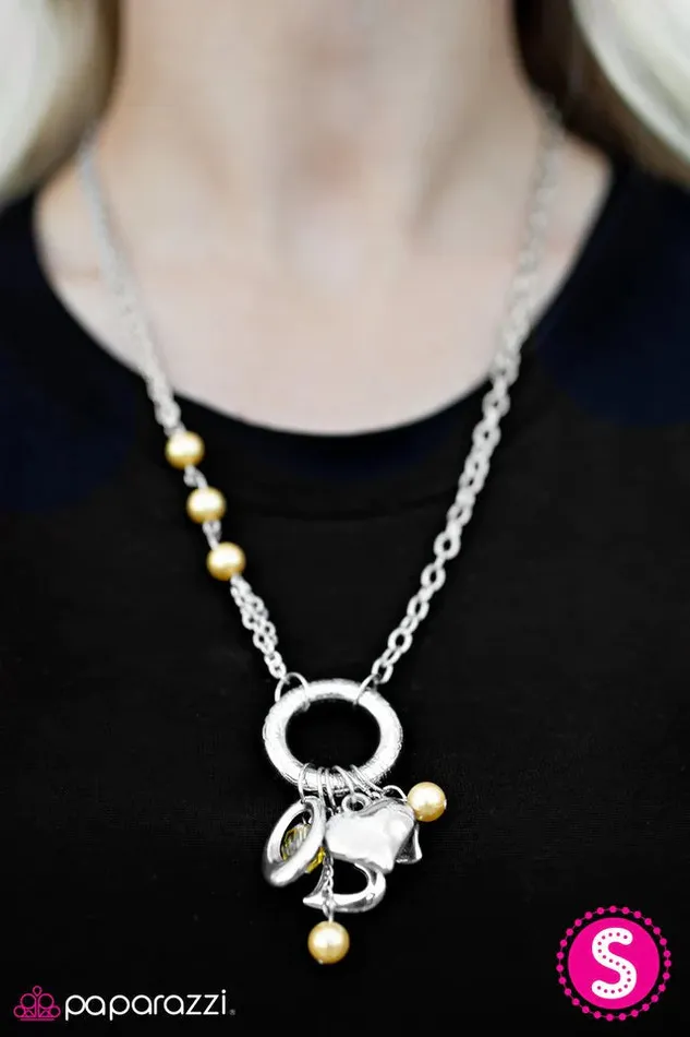 Paparazzi Jewelry Necklaces Paparazzi Necklace The Charmed Life Yellow