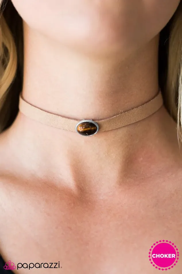 Paparazzi Jewelry Necklaces Paparazzi Necklace Unleash Your Inner Beast Brown