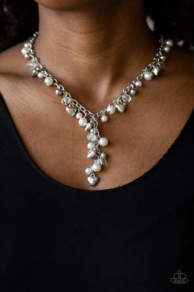 Paparazzi Jewelry Necklaces Paparazzi Necklace Vintage Heartthrob White