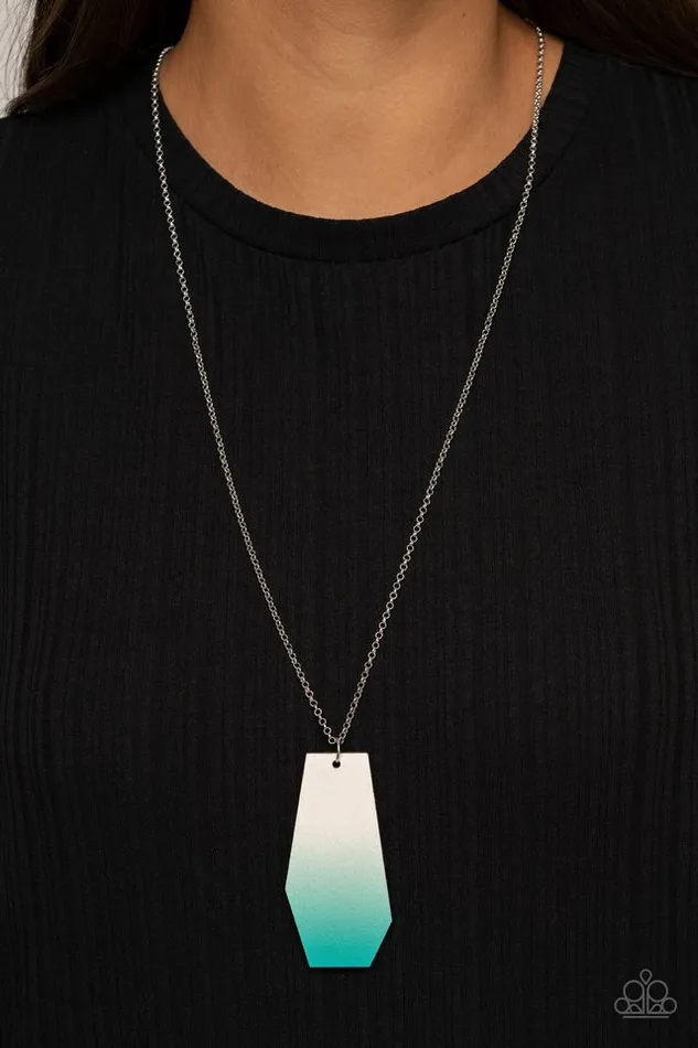 Paparazzi Jewelry Necklaces Paparazzi Necklace Watercolor Skies Blue
