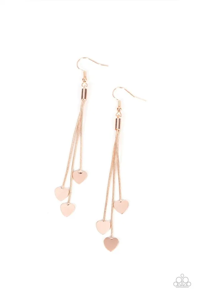 Paparazzi Jewelry Paparazzi Earring Higher Love Rose Gold Earrings Paparazzi Jewelry Paparazzi Earring Higher Love Rose Gold Earrings
