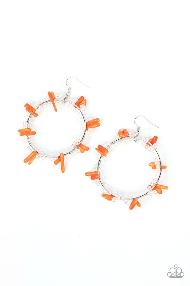 Paparazzi Jewelry Paparazzi Earring Ocean Surf Orange Earrings