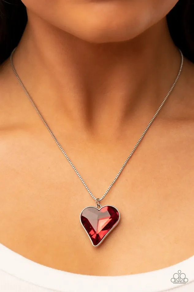 Paparazzi Jewelry Paparazzi Necklace Lockdown My Heart Red Necklaces