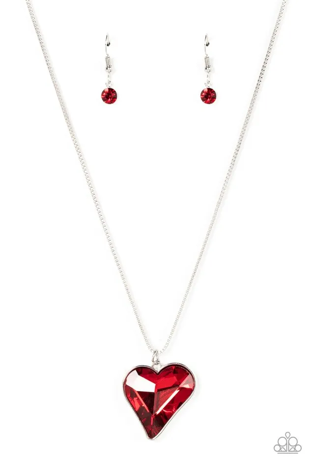 Paparazzi Jewelry Paparazzi Necklace Lockdown My Heart Red Necklaces Paparazzi Jewelry Paparazzi Necklace Lockdown My Heart Red Necklaces