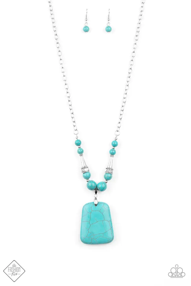 Paparazzi Jewelry Paparazzi Necklace Sandstone Oasis Blue Necklaces
