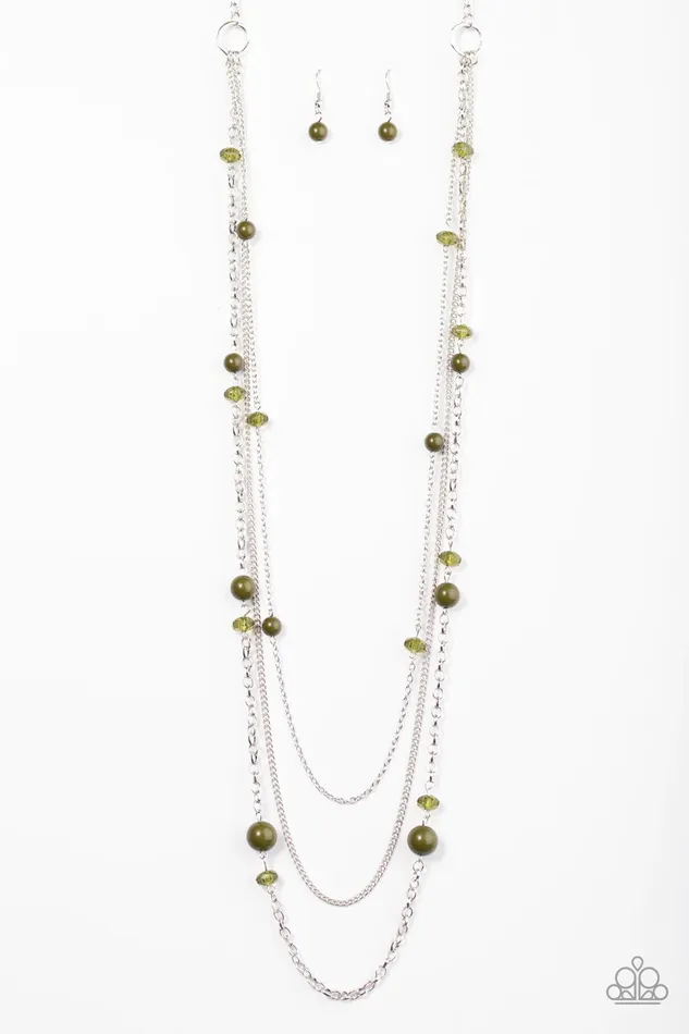 Paparazzi Jewelry Paparazzi Necklace Triple Tango Green Necklaces