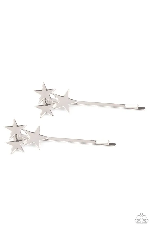 Paparazzi Jewelry Rings Paparazzi Hair Accessories Suddenly Starstruck Silver