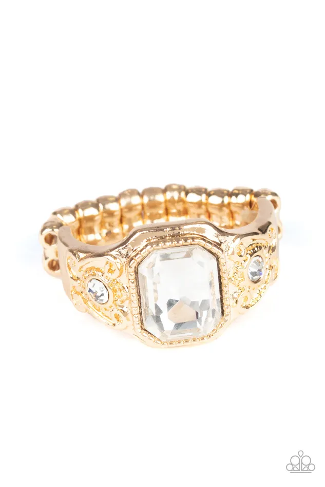 Paparazzi Jewelry Rings Paparazzi Ring Out For The COUNTESS Gold Paparazzi Jewelry Rings Paparazzi Ring Out For The COUNTESS Gold