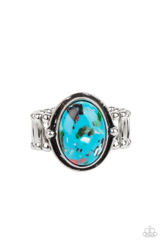 Paparazzi Jewelry Rings Paparazzi Ring Terrifically Terrazzo Blue Paparazzi Jewelry Rings Paparazzi Ring Terrifically Terrazzo Blue