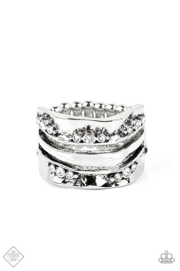 Paparazzi Jewelry Rings Paparazzi Ring Unexpected Treasure White Paparazzi Jewelry Rings Paparazzi Ring Unexpected Treasure White