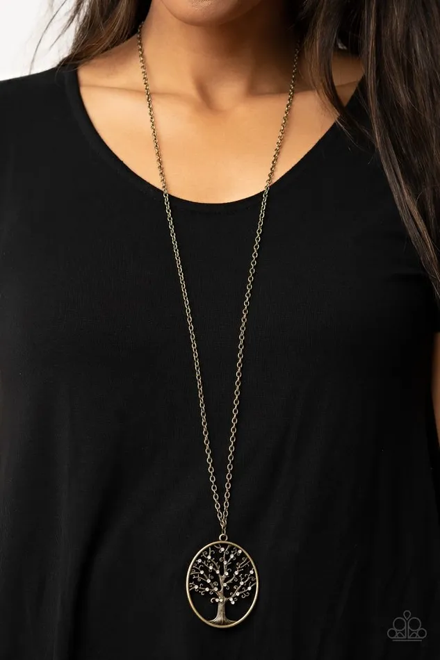 Paparazzi Necklace Autumn Abundance Brass Paparazzi Jewelry Necklaces