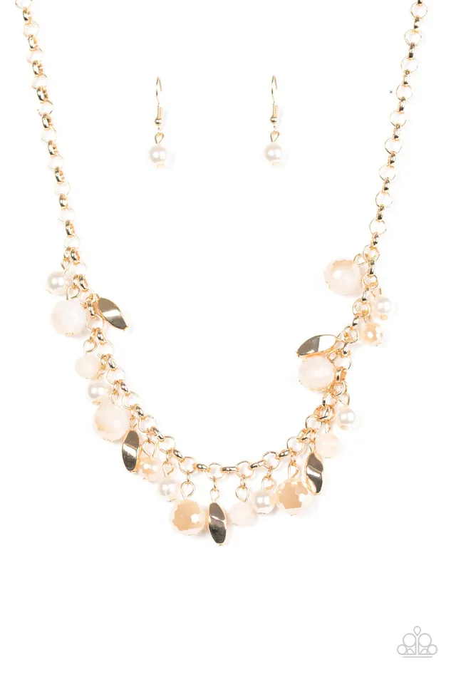 Paparazzi Necklace BLING Down The Curtain Gold Paparazzi Jewelry Necklaces