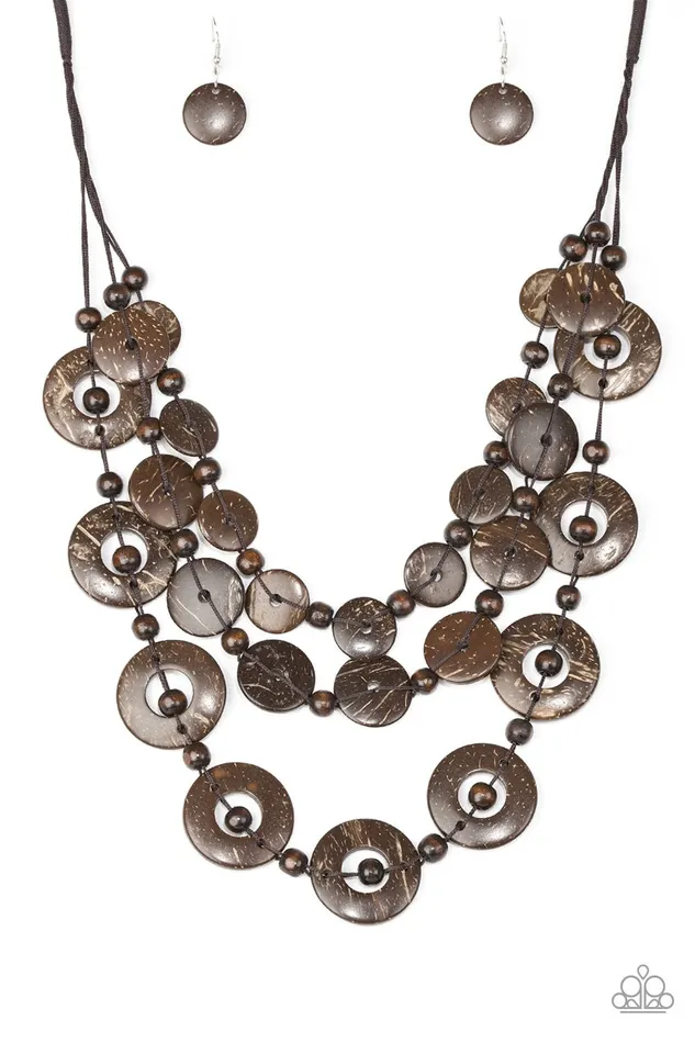 Paparazzi Necklace Catalina Coastin Brown Paparazzi Jewelry Necklaces