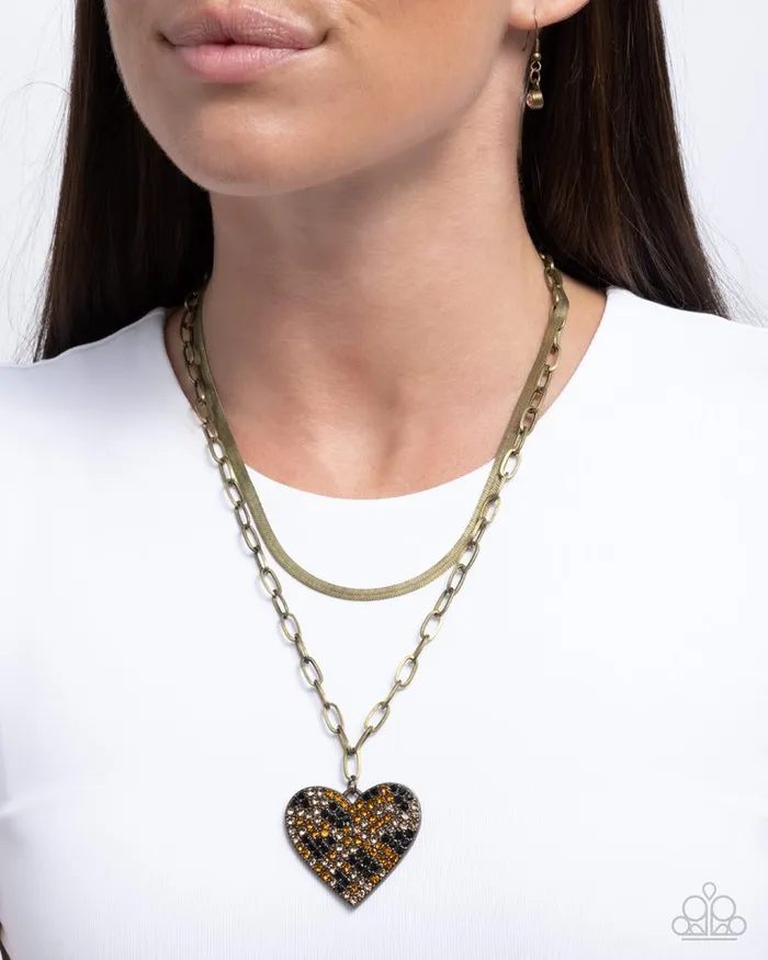 Paparazzi Necklace Cheetah Class Brass Paparazzi Jewelry Necklaces
