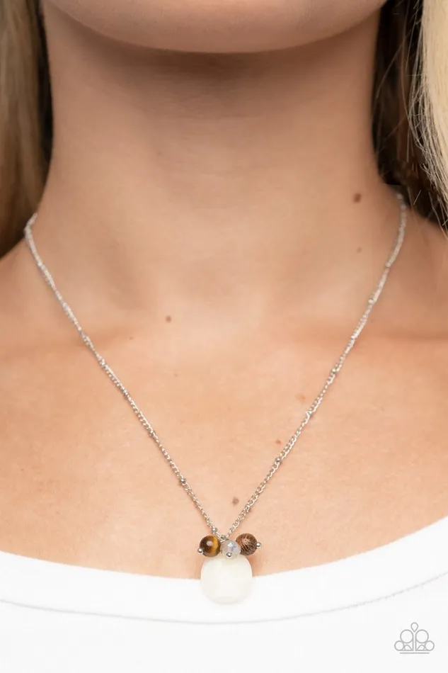 Paparazzi Necklace Cherokee Canyon White Paparazzi Jewelry Necklaces
