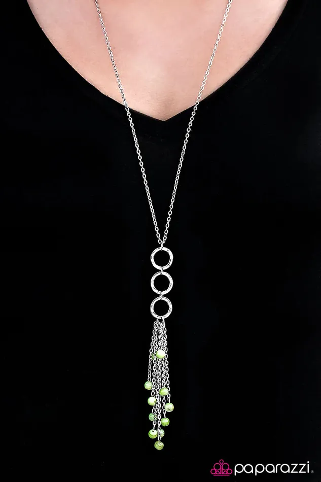 Paparazzi Necklace Come Sail Away Green Paparazzi Jewelry Necklaces