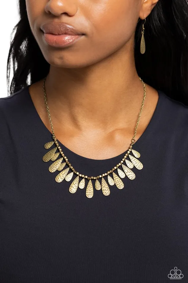 Paparazzi Necklace Compelling Confetti Brass Paparazzi Jewelry Necklaces