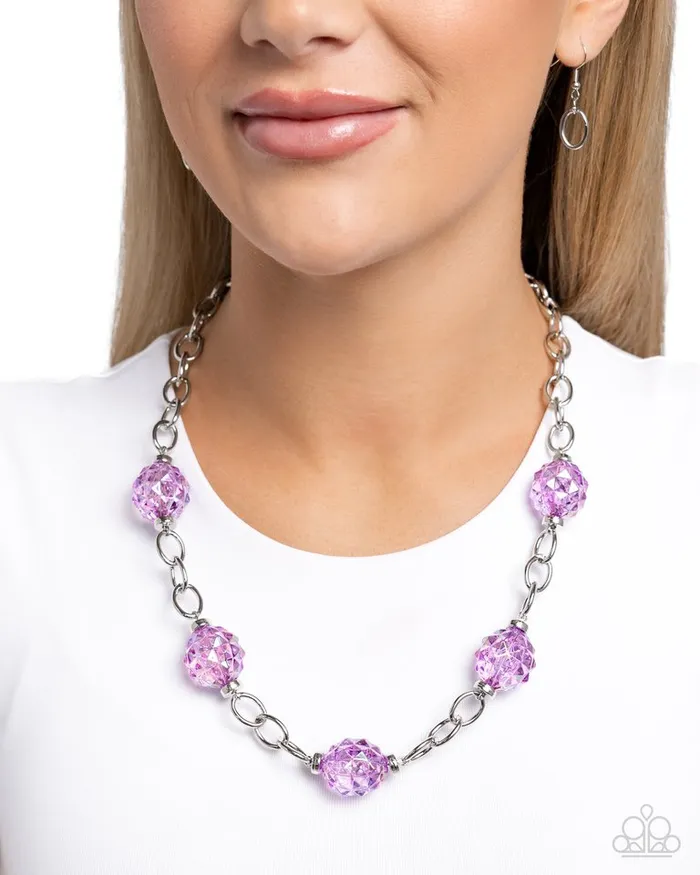 Paparazzi Necklace Gentle Glass Purple Paparazzi Jewelry Necklaces