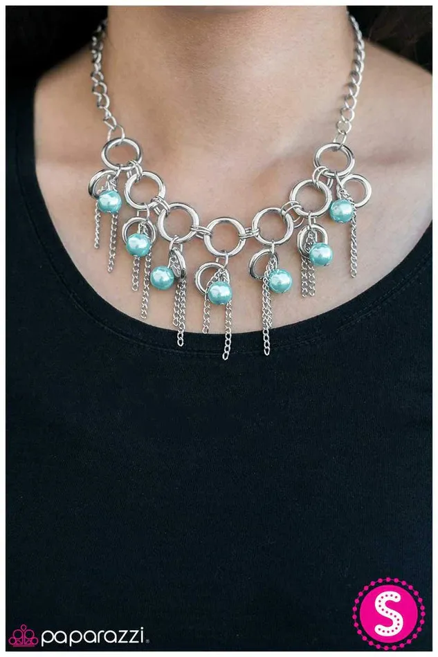 Paparazzi Necklace Lightly Tasseled Blue Paparazzi Jewelry Necklaces